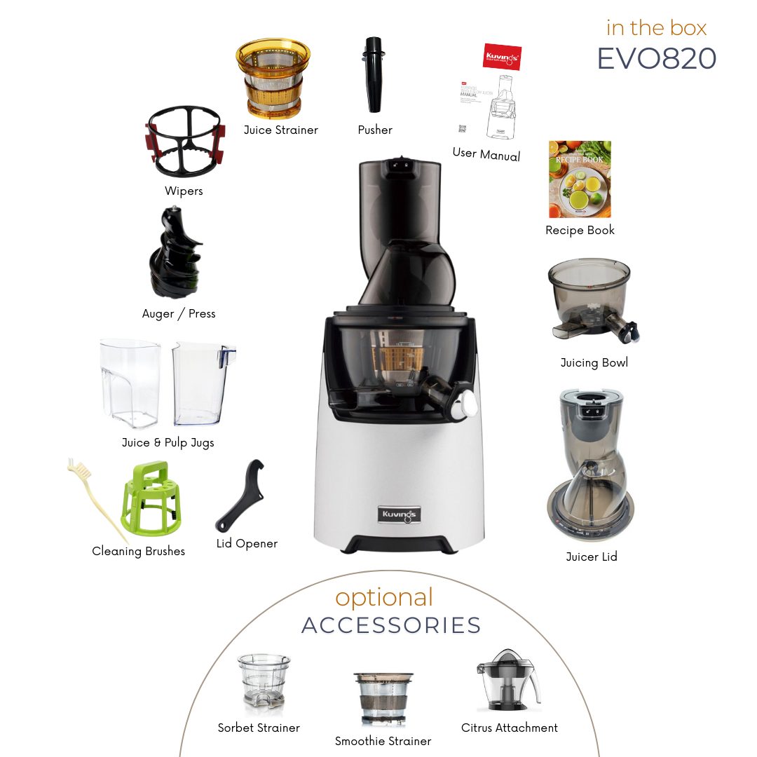 Kuvings EVO820 Cold Press Juicer - Matt White