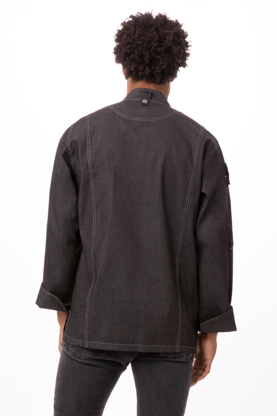Chef Works Gramercy Men's Denim Chef Jacket - Black