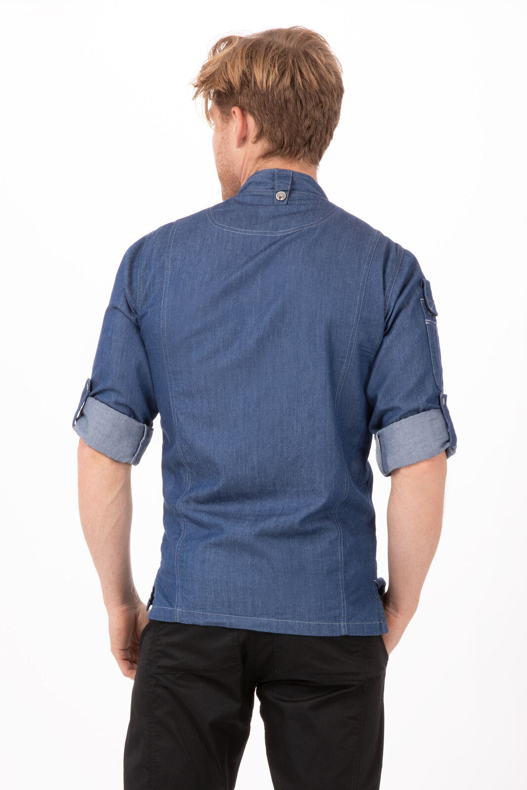 Chef Works Gramercy Men's Denim Chef Jacket - Indigo Blue