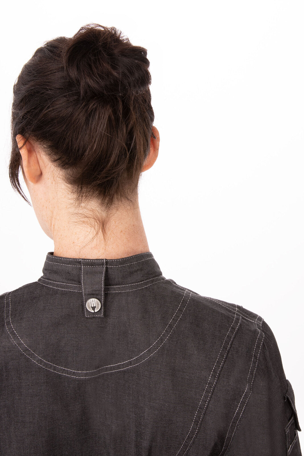 Chef Works Gramercy Womens Denim Chef Jacket - Black