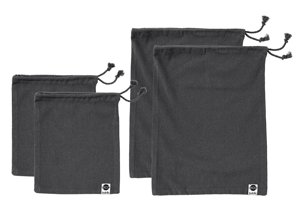 Eco Ladelle Eco Recycled Charcoal Fabric Produce Bag Set
