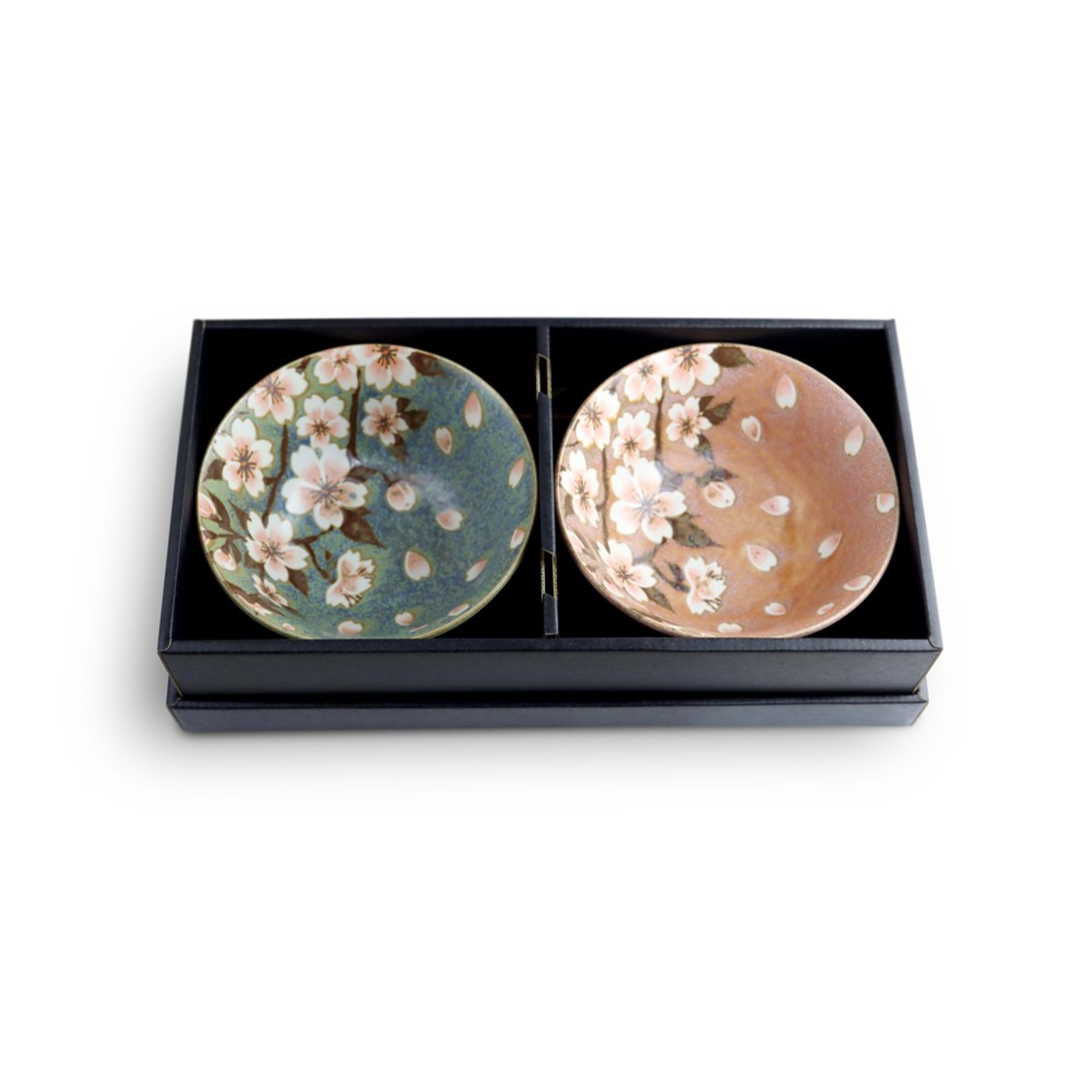 Omotenashi Claude Monet Sakura 4 Piece Bowl & Chopstick Set 15x7cm