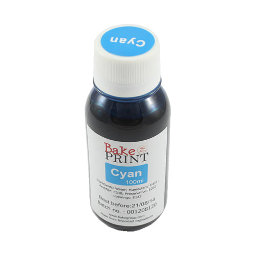 Bake Print Epson Edible Ink Refill Bottle 100ml Cyan