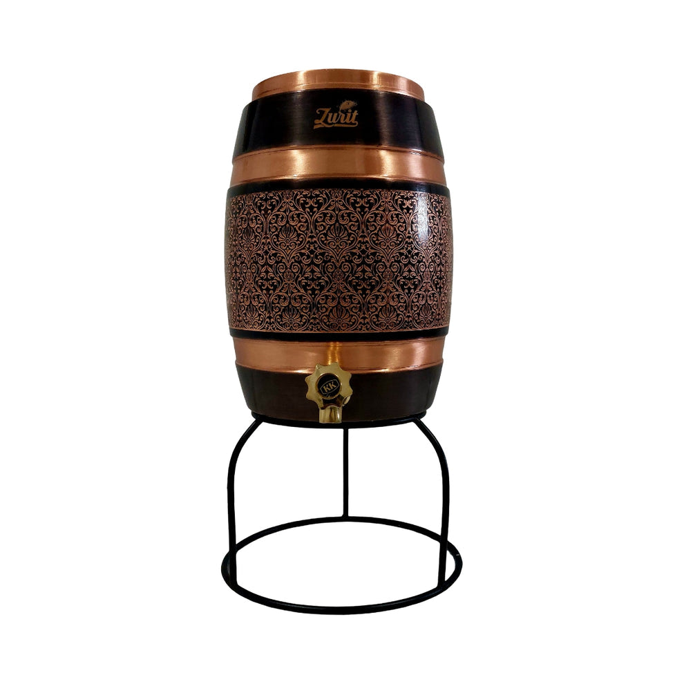 Zurit Majestic Black Emboss Premium Copper Dispenser - 5L