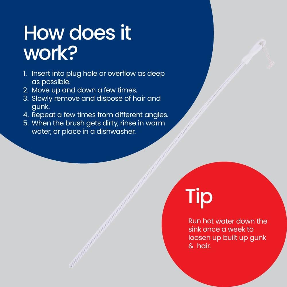 Extra Long Hair Catching Drain Cleaning Brush