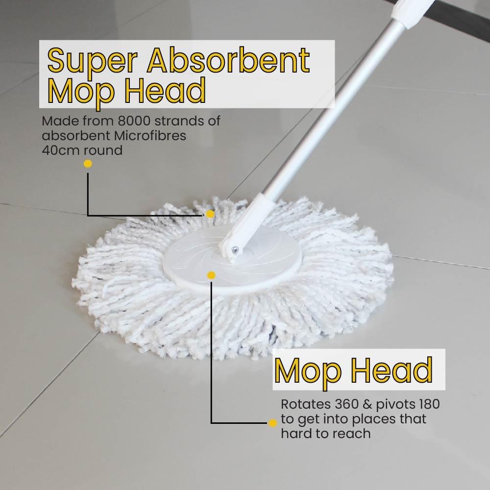 White Magic Extra Power Microfibre Mop Head