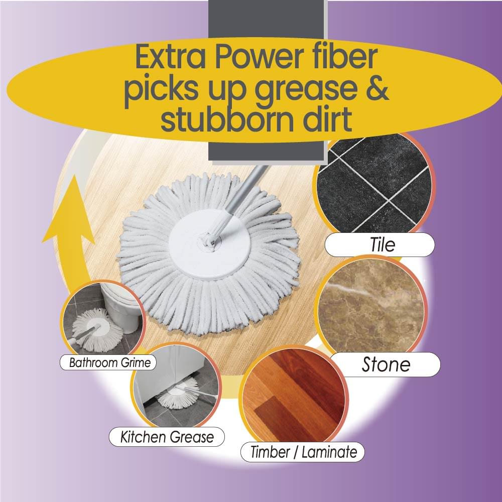 White Magic Extra Power Microfibre Mop Head