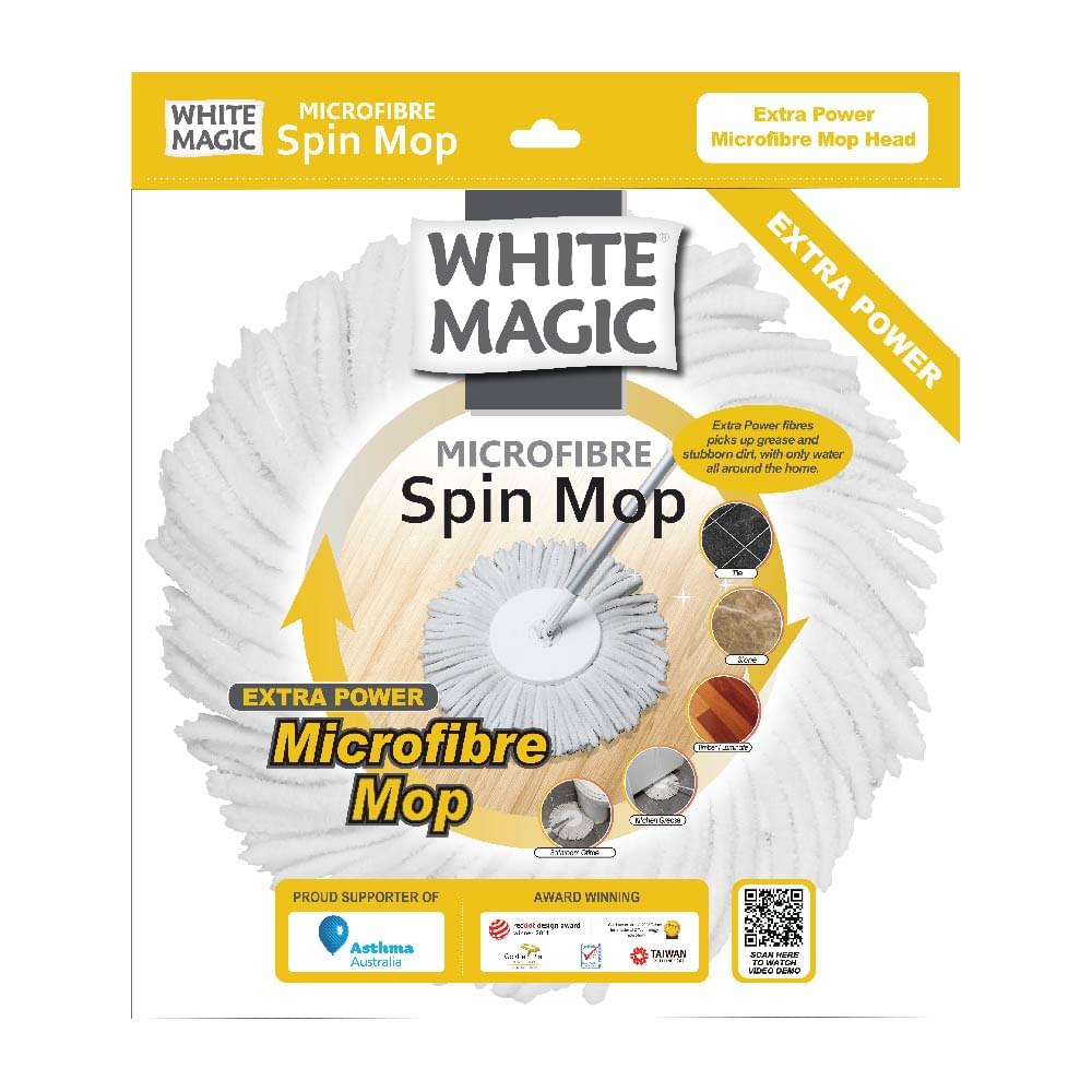 White Magic Extra Power Microfibre Mop Head