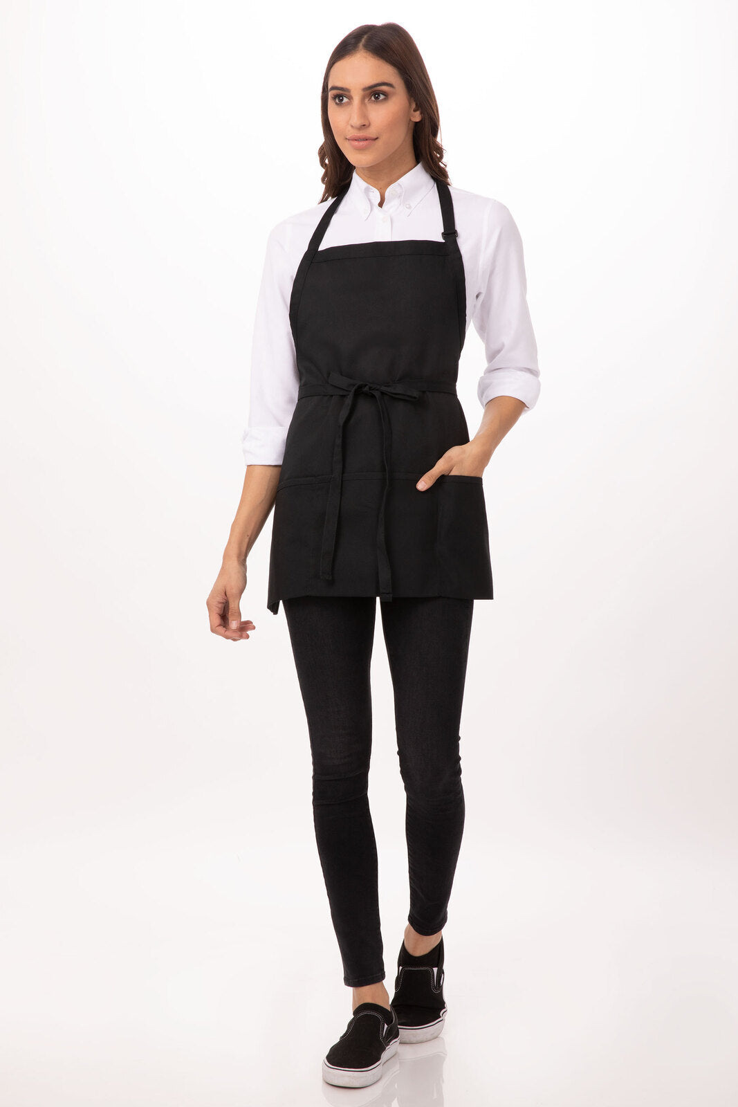 Chef Works Three Pocket Apron - Black