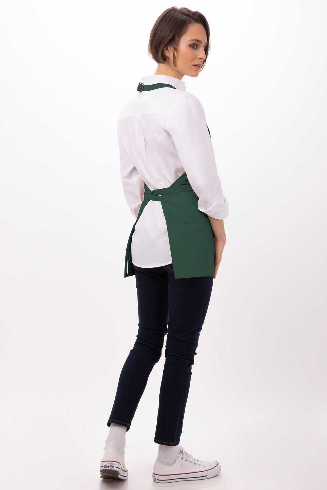 Chef Works Three Pocket Apron - Hunter Green