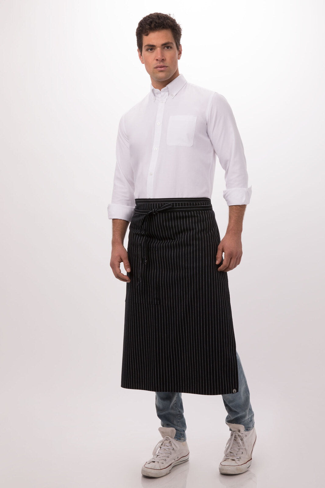 Chef Works Bistro Apron - Black/White
