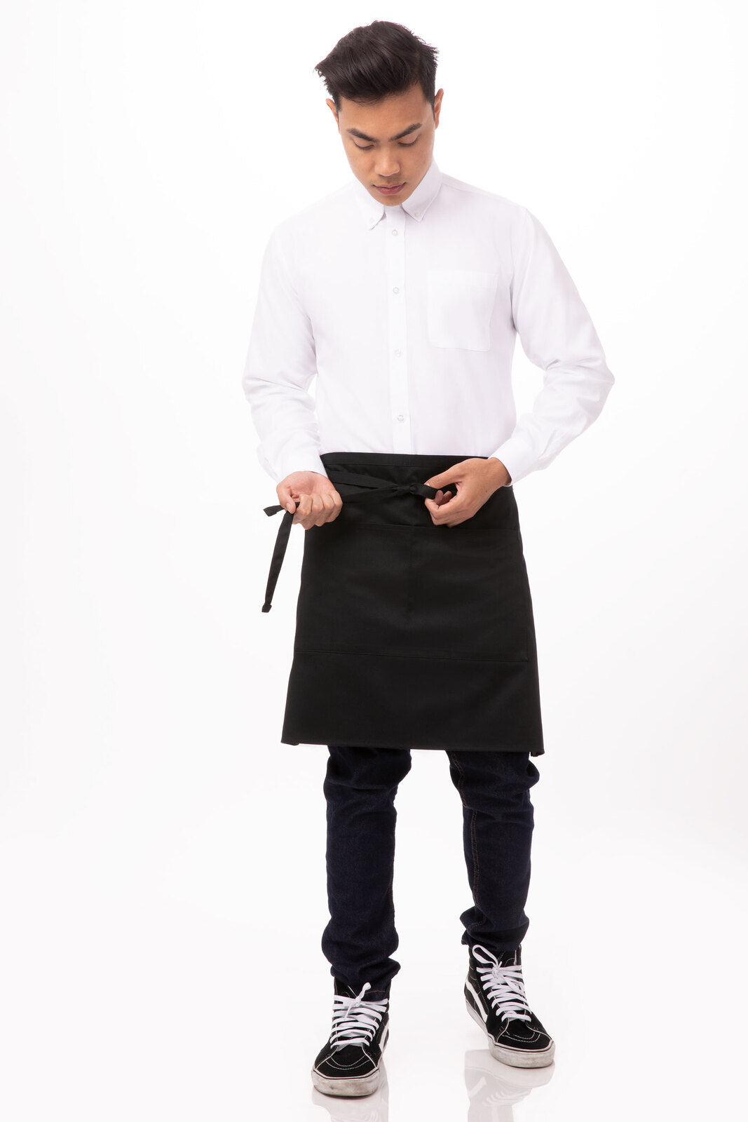 Chef Works Half Bistro Apron - Black