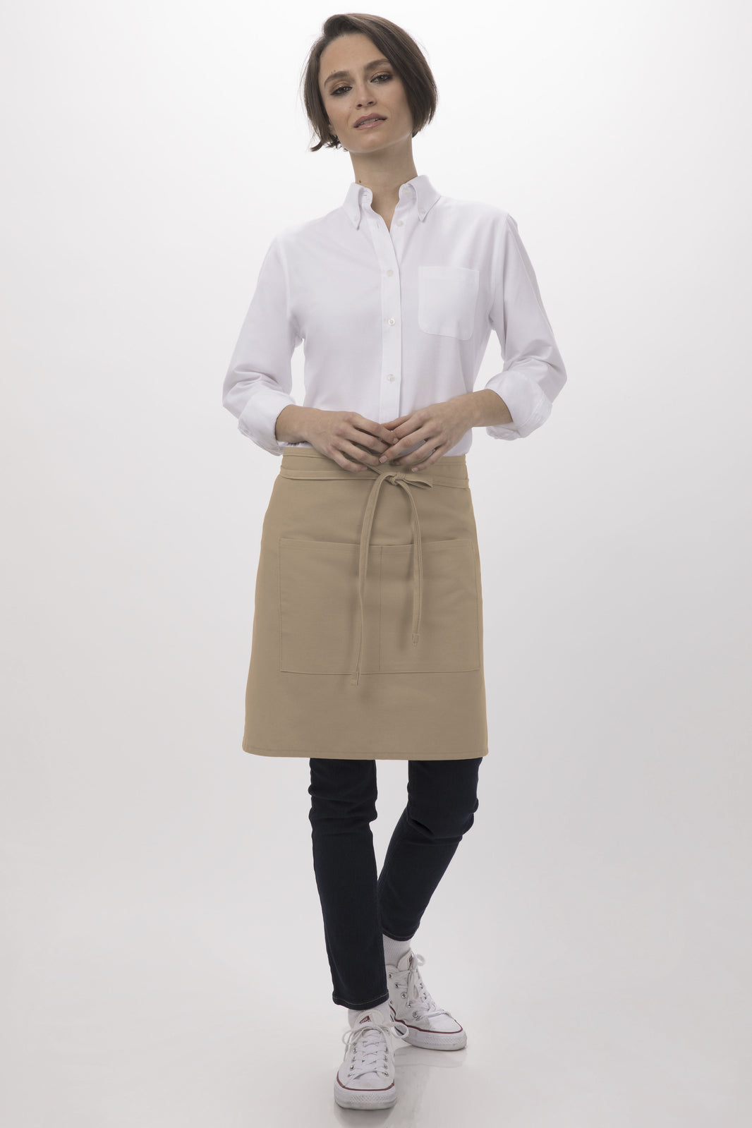 Chef Works Half Bistro Apron - Khaki