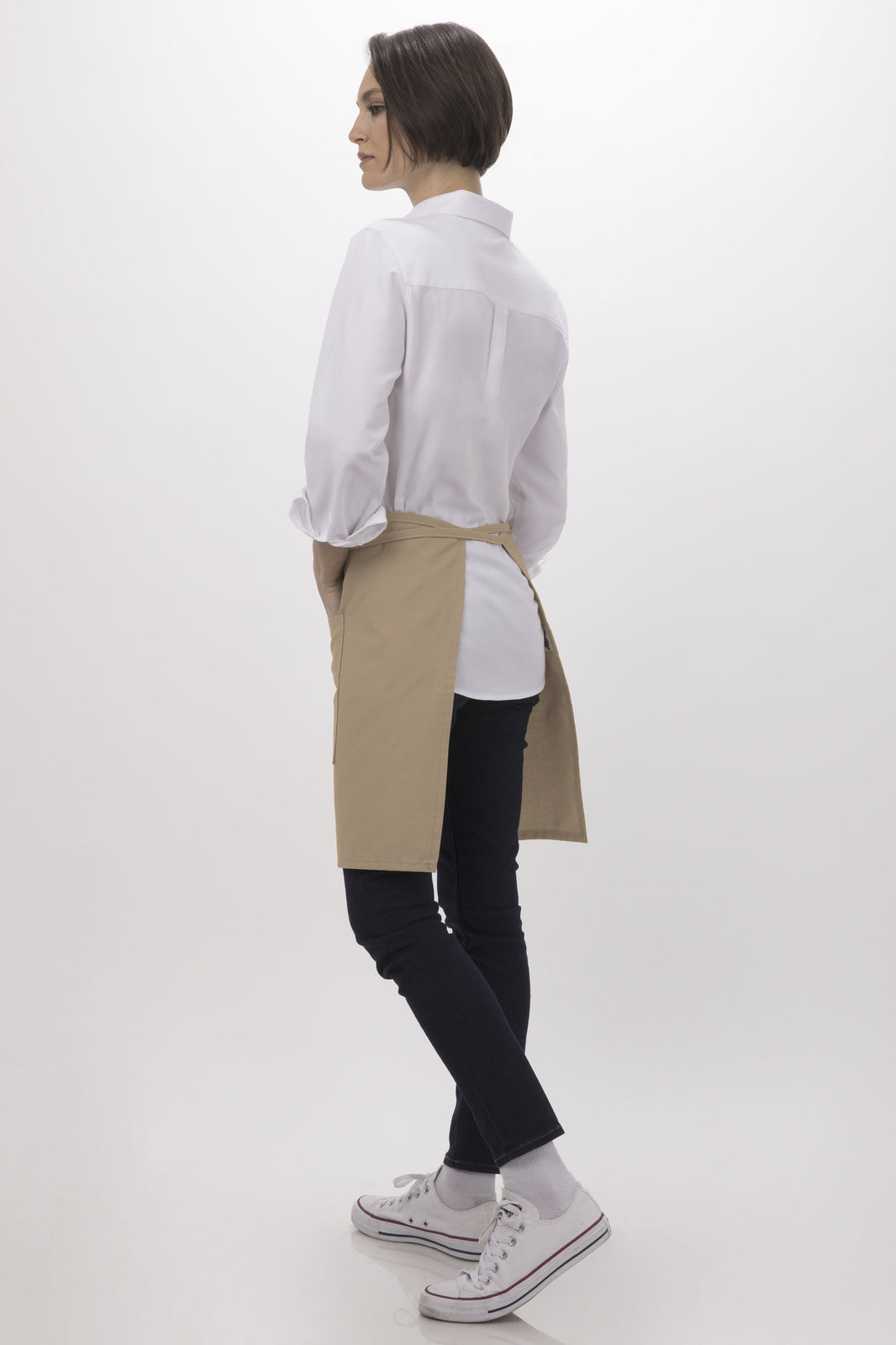 Chef Works Half Bistro Apron - Khaki