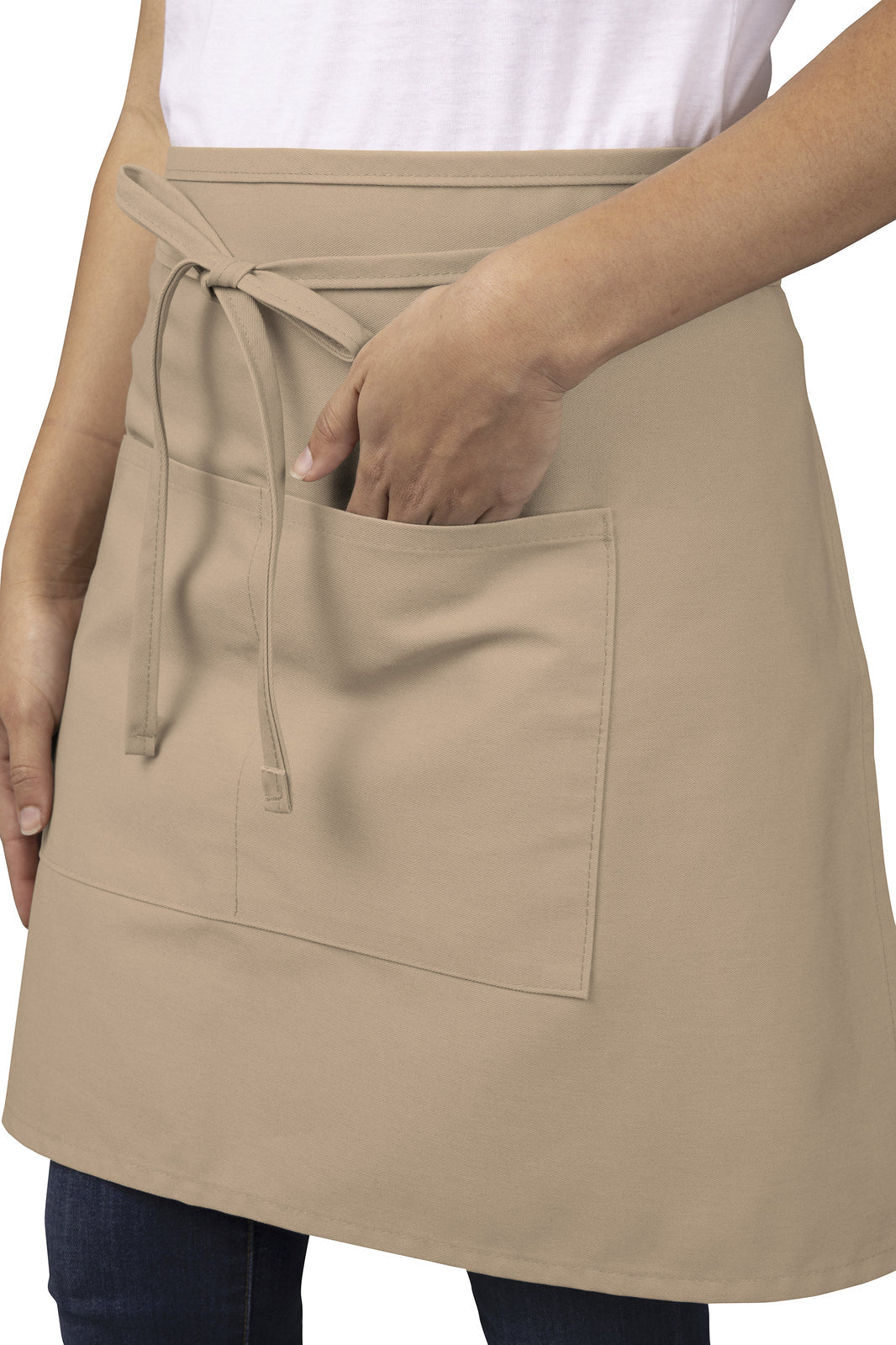 Chef Works Half Bistro Apron - Khaki