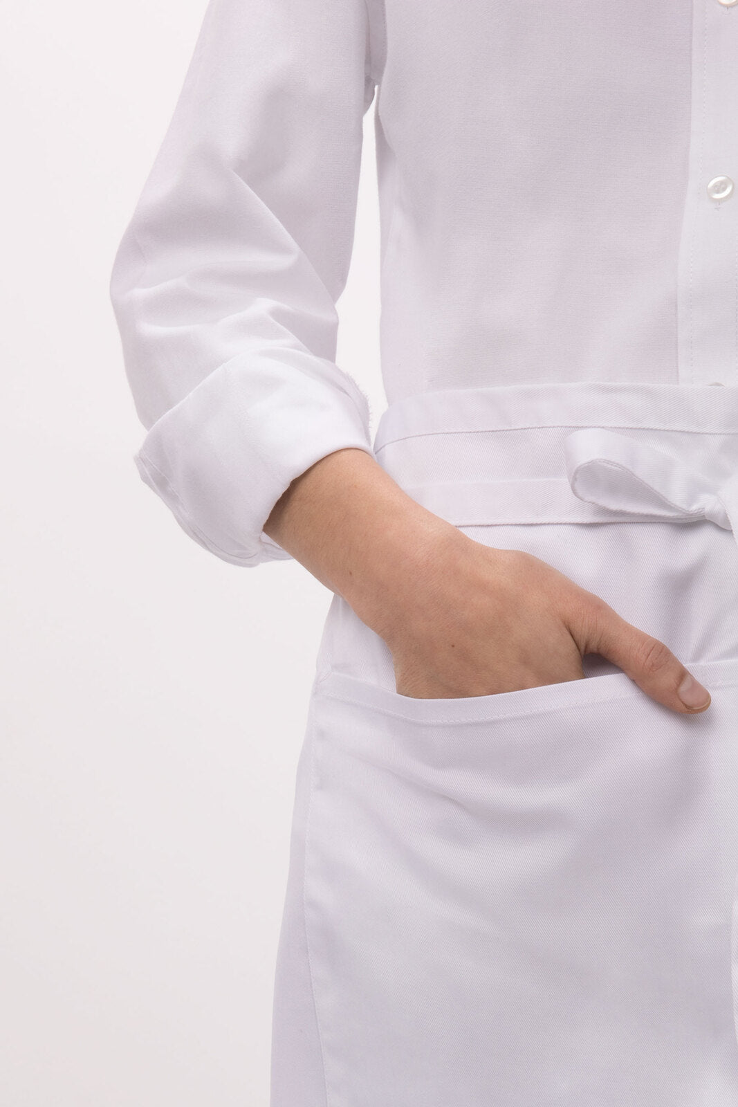 Chef Works Half Bistro Apron - White