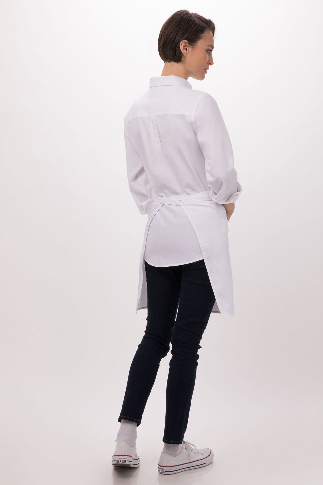 Chef Works Half Bistro Apron - White