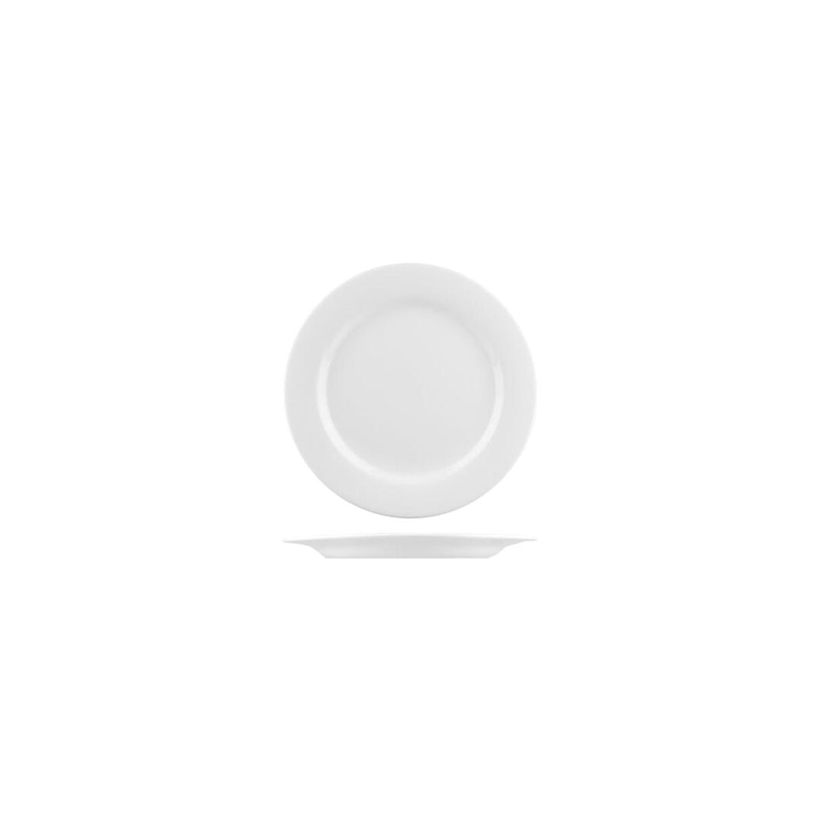 AFC Flinders Round Plate Wide Rim 165mm White