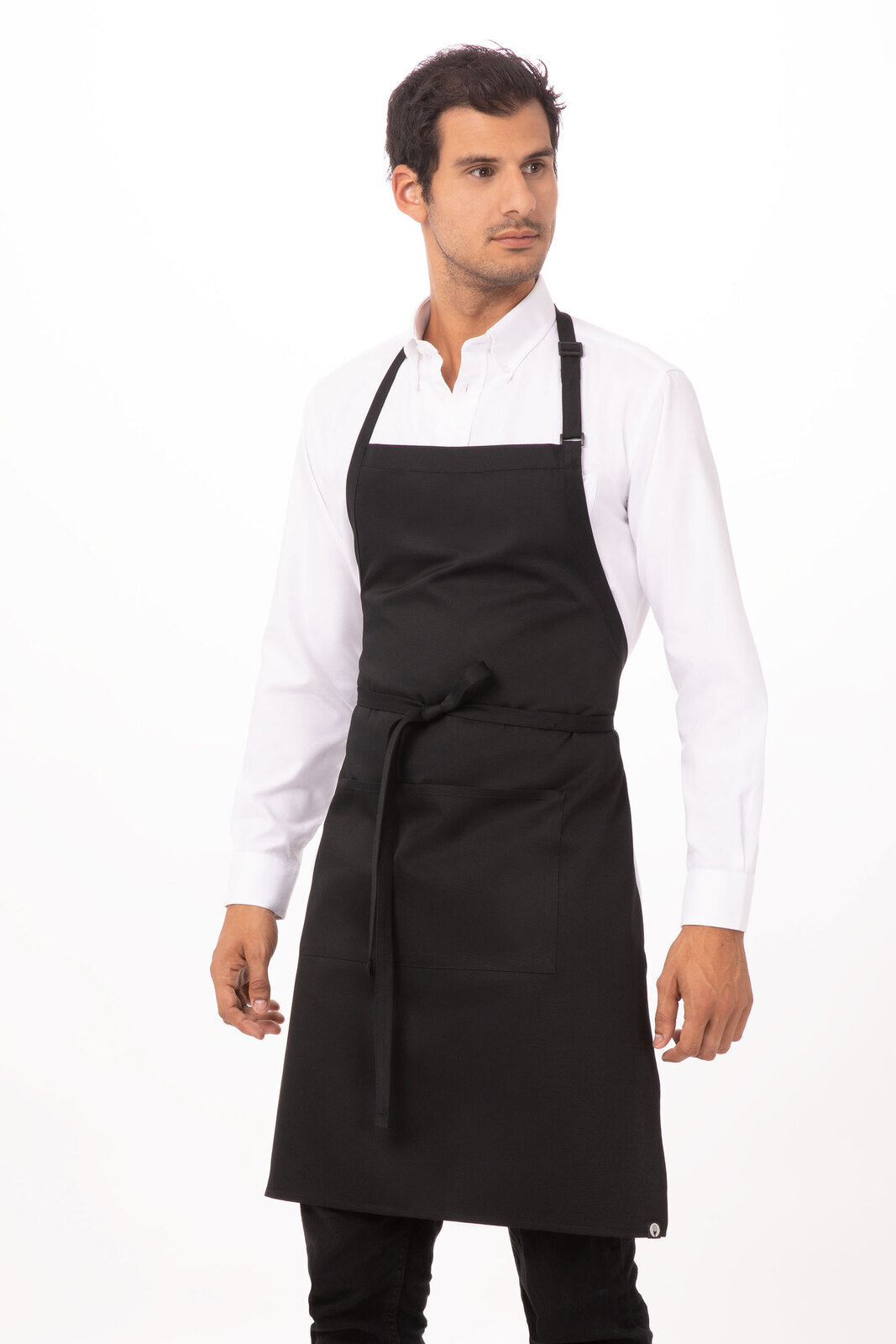 Chef Works Adjustable Bib Apron - Black