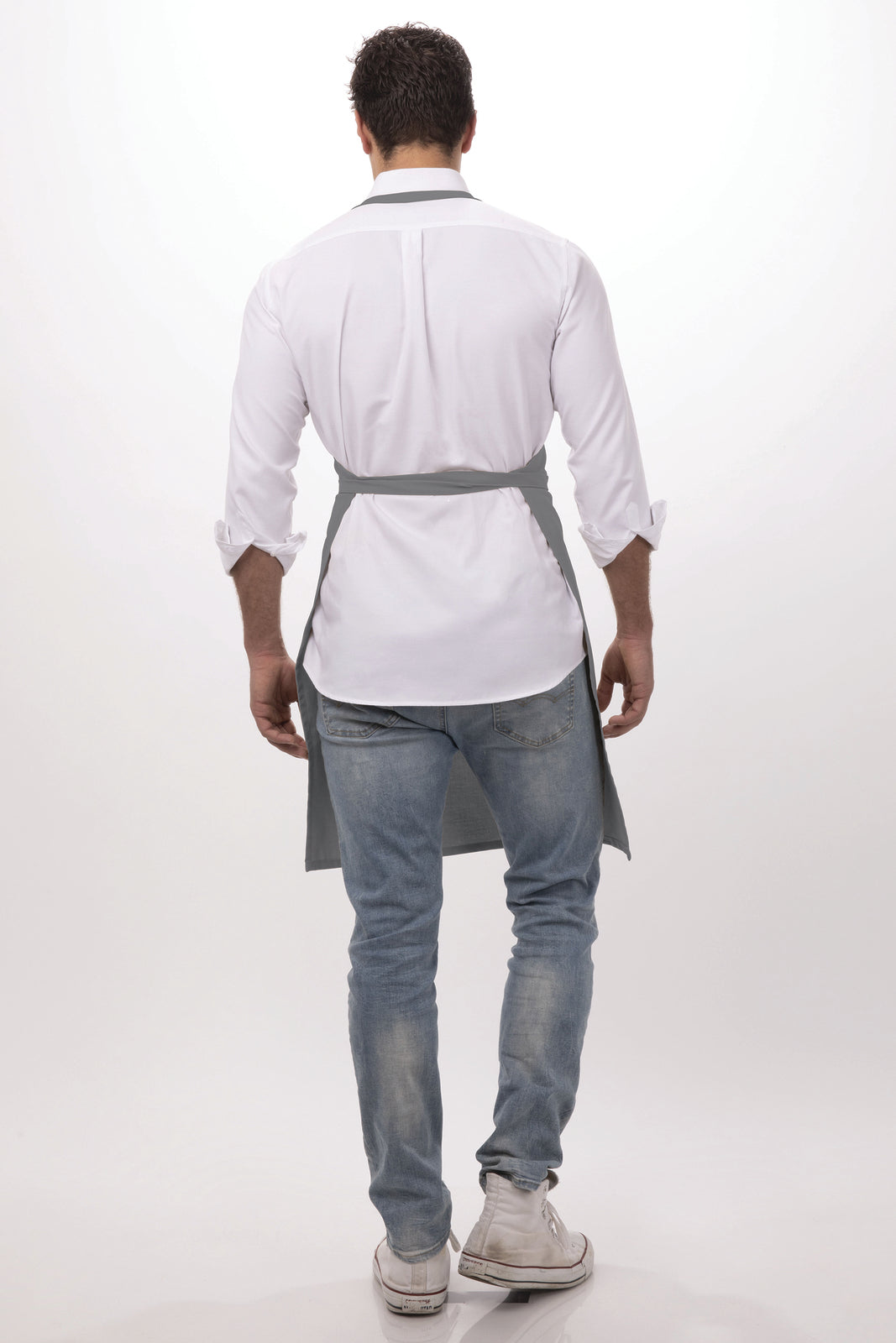 Chef Works Adjustable Bib Apron - Grey