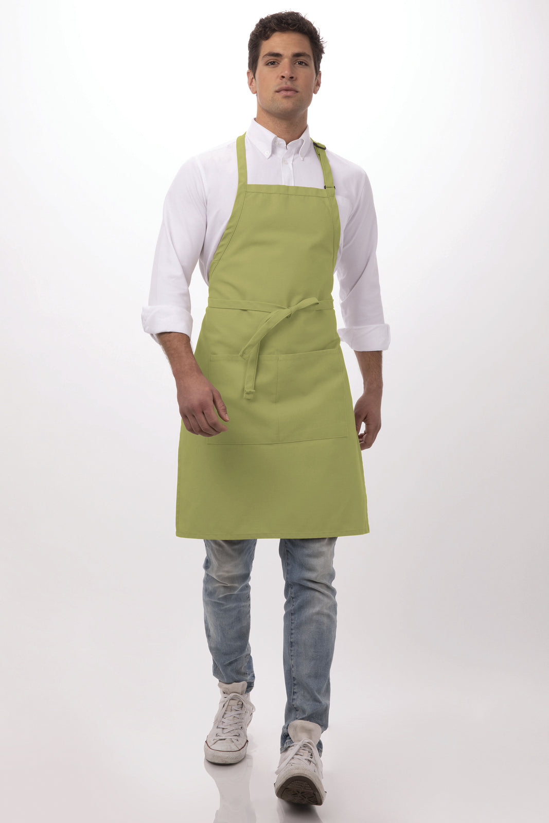 Chef Works Adjustable Bib Apron - Lime