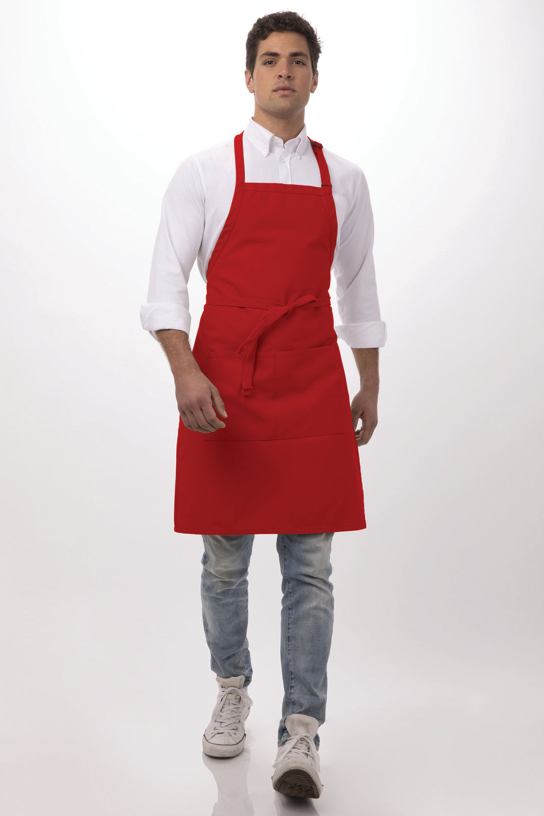 Chef WorksAdjustable  Bib Apron - Red