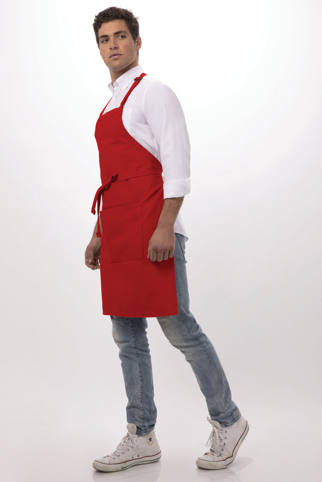 Chef WorksAdjustable  Bib Apron - Red