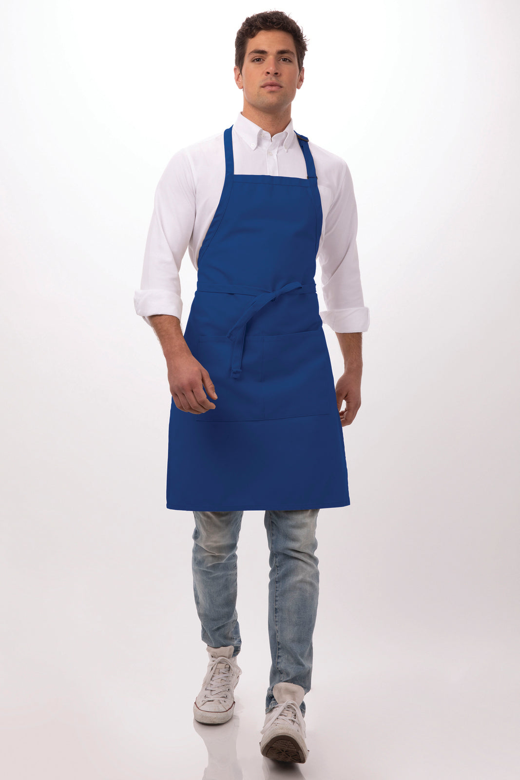 Chef Works Adjustable Bib Apron - Royal
