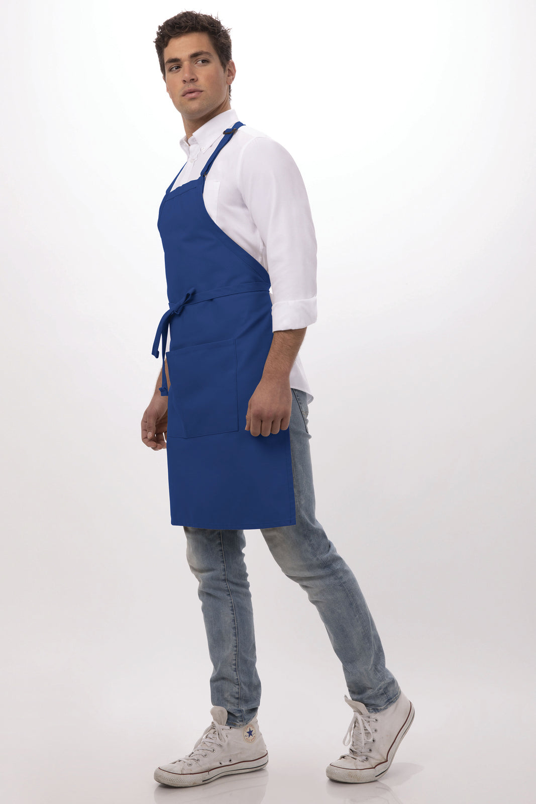 Chef Works Adjustable Bib Apron - Royal