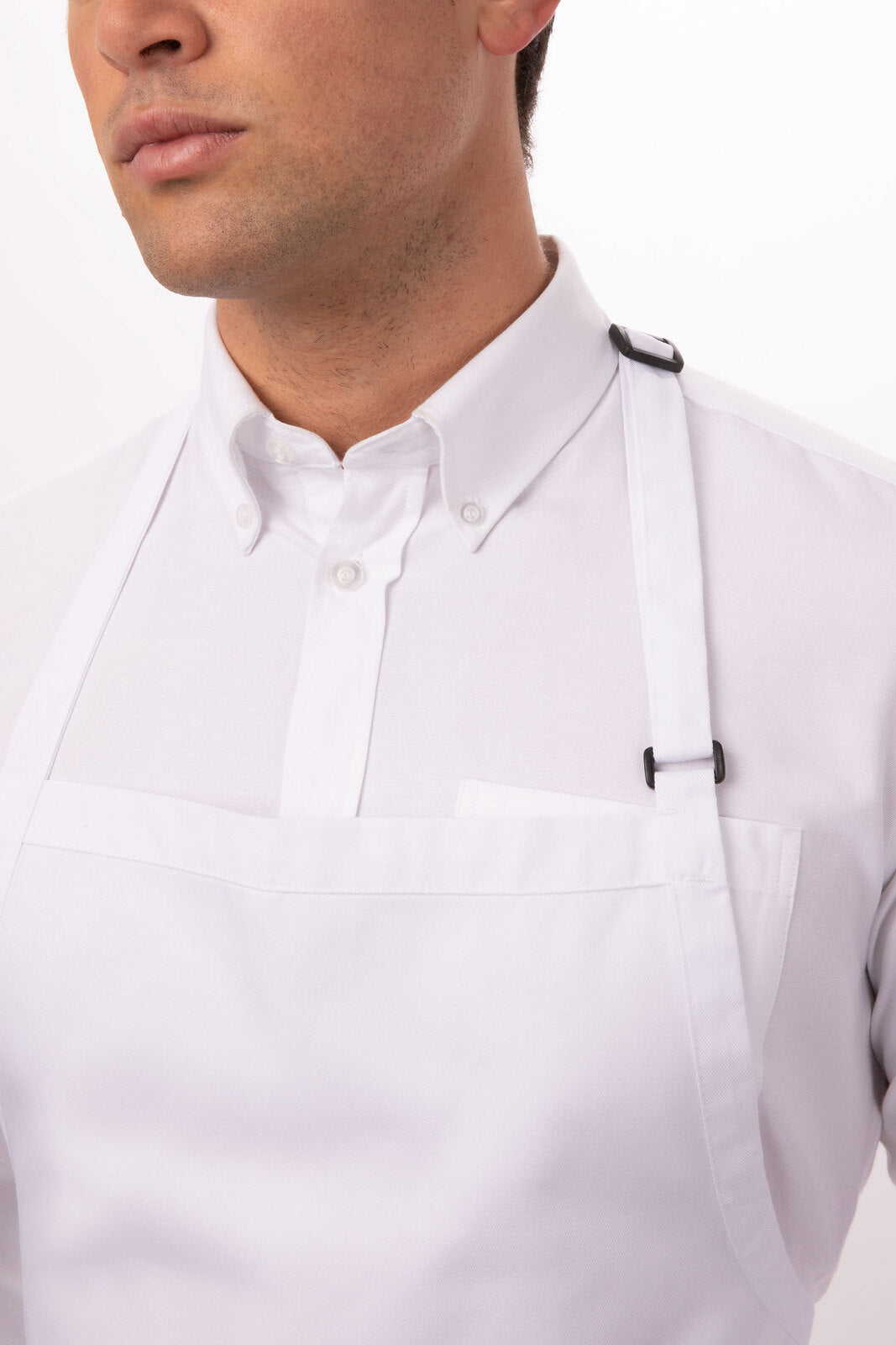 Chef Works Adjustable Bib Apron - White
