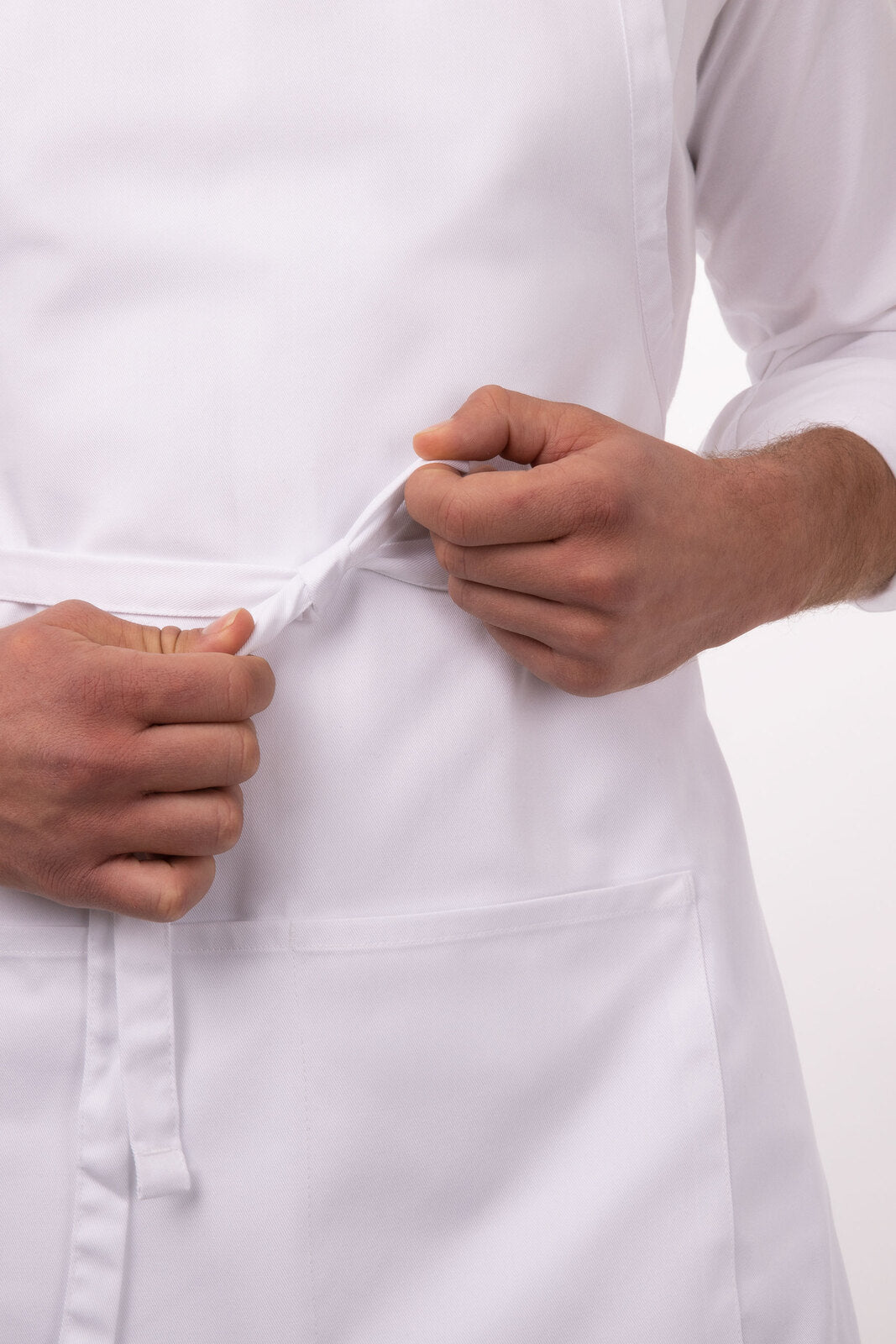 Chef Works Adjustable Bib Apron - White