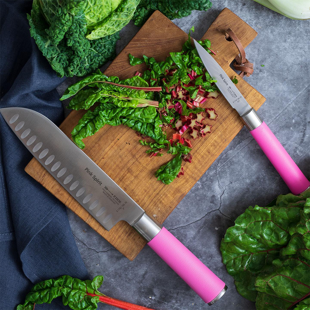 F.Dick Pink Spirit Santoku Kullenschliff, 18cm, C&C/P