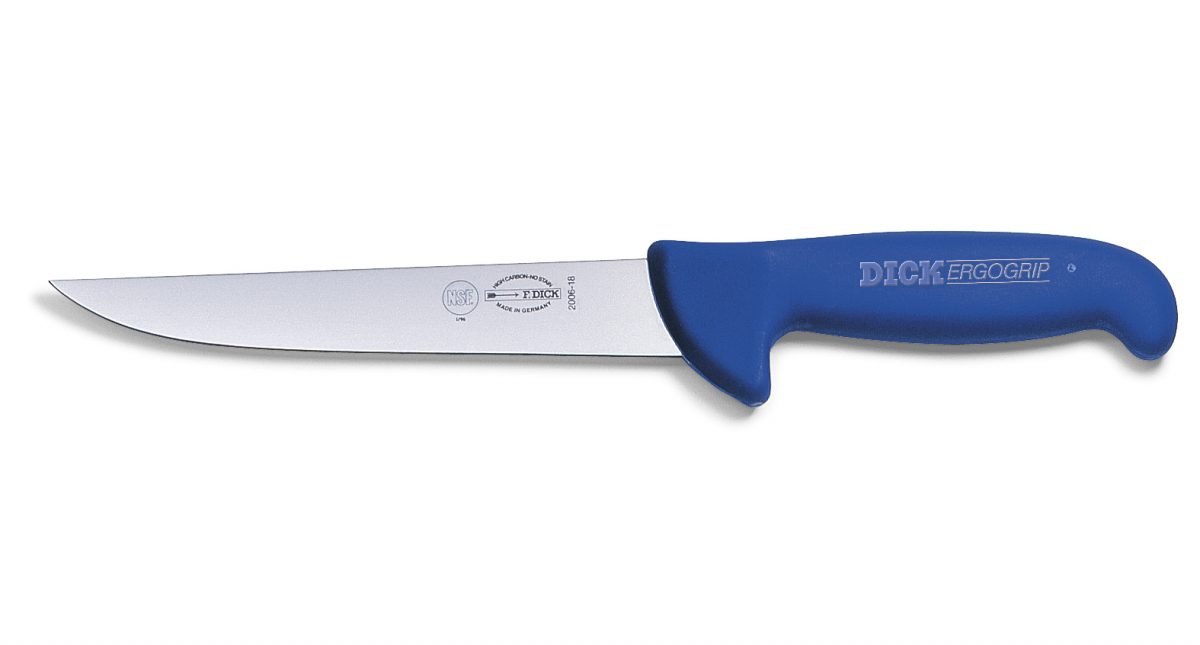 F.Dick ErgoGrip Sticking Knife, 18cm, Blue, S-S/P