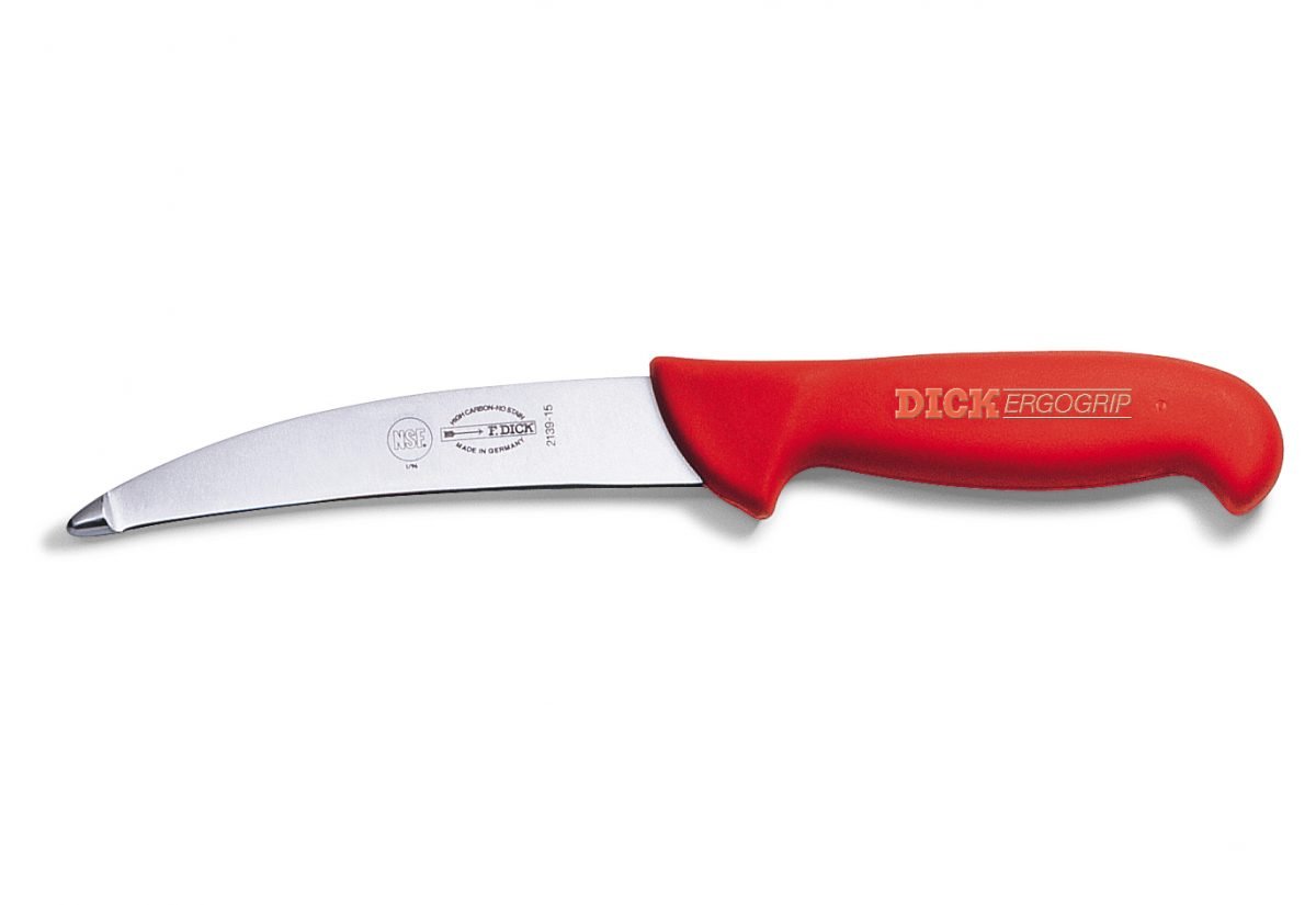 F.Dick ErgoGrip Gut and Tripe Knife 15cm Red