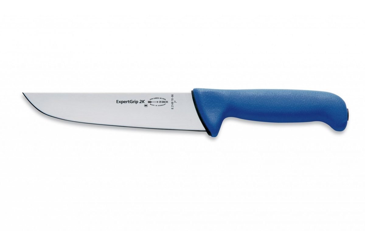 F.Dick ExpertGrip Butcher's Knife, 18cm, Blue, S-S/P