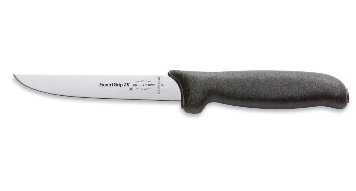 F.Dick ExpertGrip Boning Knife, Wide Blade, 15cm, Black, S-S/P