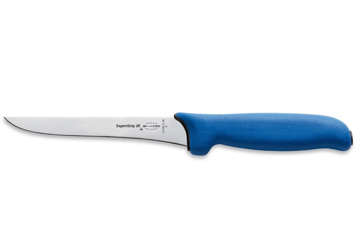 F.Dick ExpertGrip Boning Knife, Narrow Blade, 15cm, Blue, S-S/P