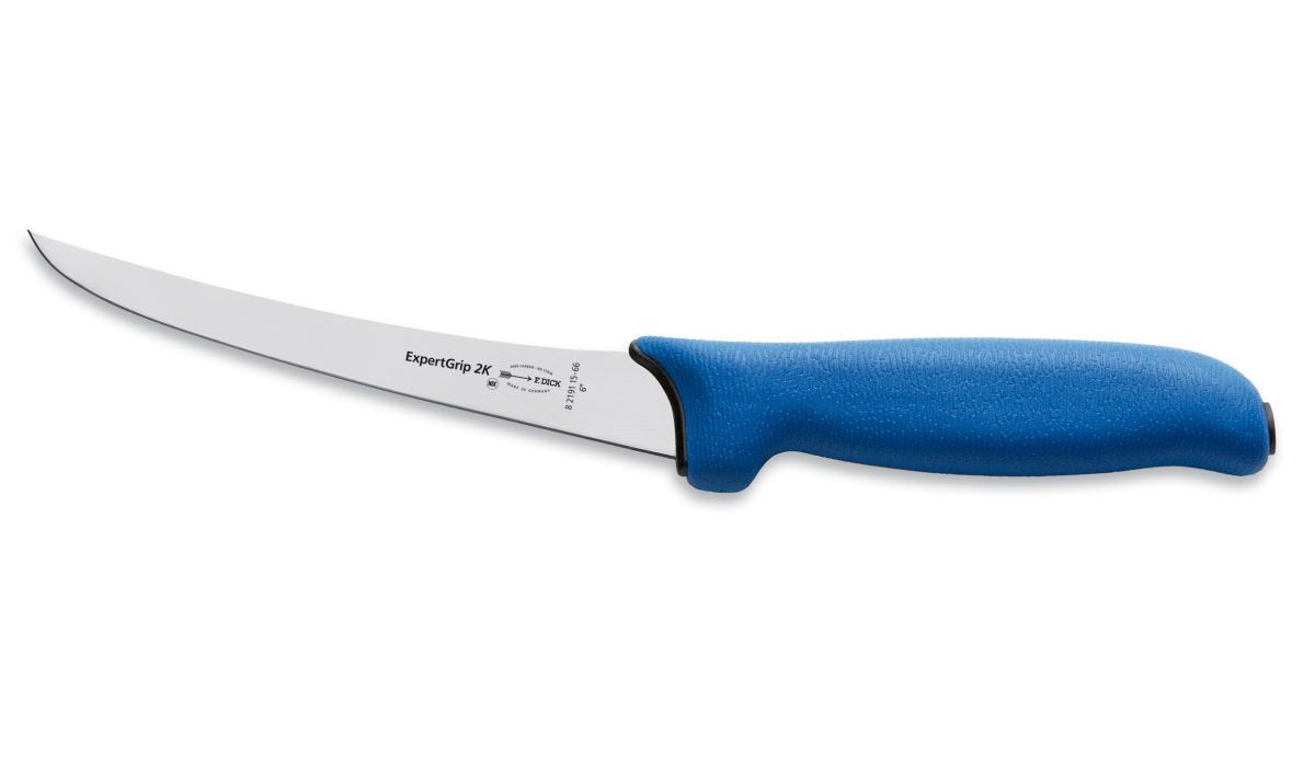 F.Dick ExpertGrip Boning Knife, Stiff 15cm, Blue, S-S/P