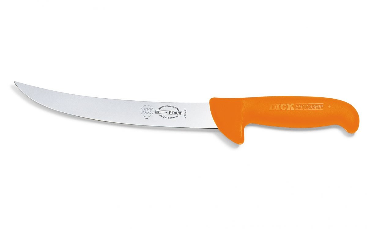 F.Dick ErgoGrip Butcher's Knife, 21cm, Orange, S-S/P