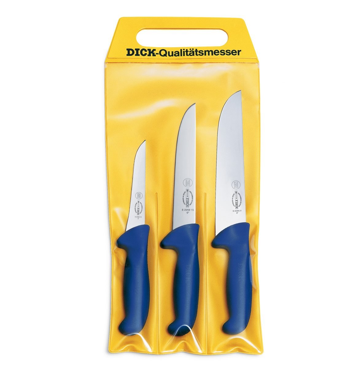 F.Dick ErgoGrip Knife Set, 3pcs, Blue