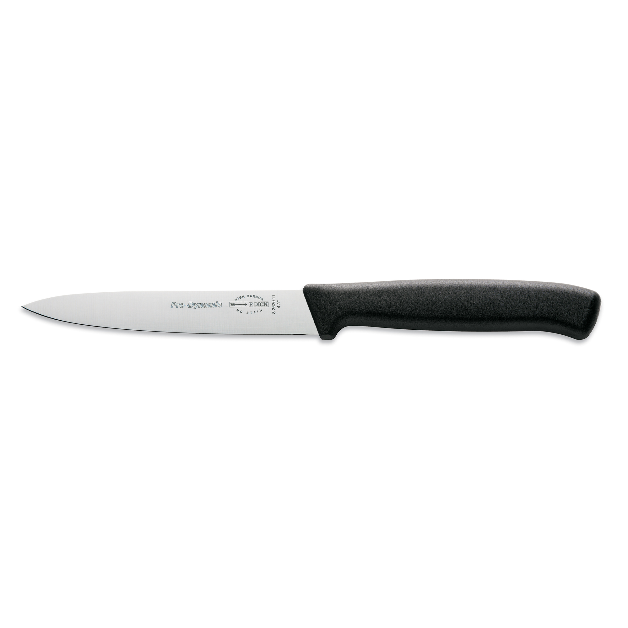 F.Dick Pro Dynamic Kitchen Knife, PointedTip SerratedEdge, 11cm Black, B/P
