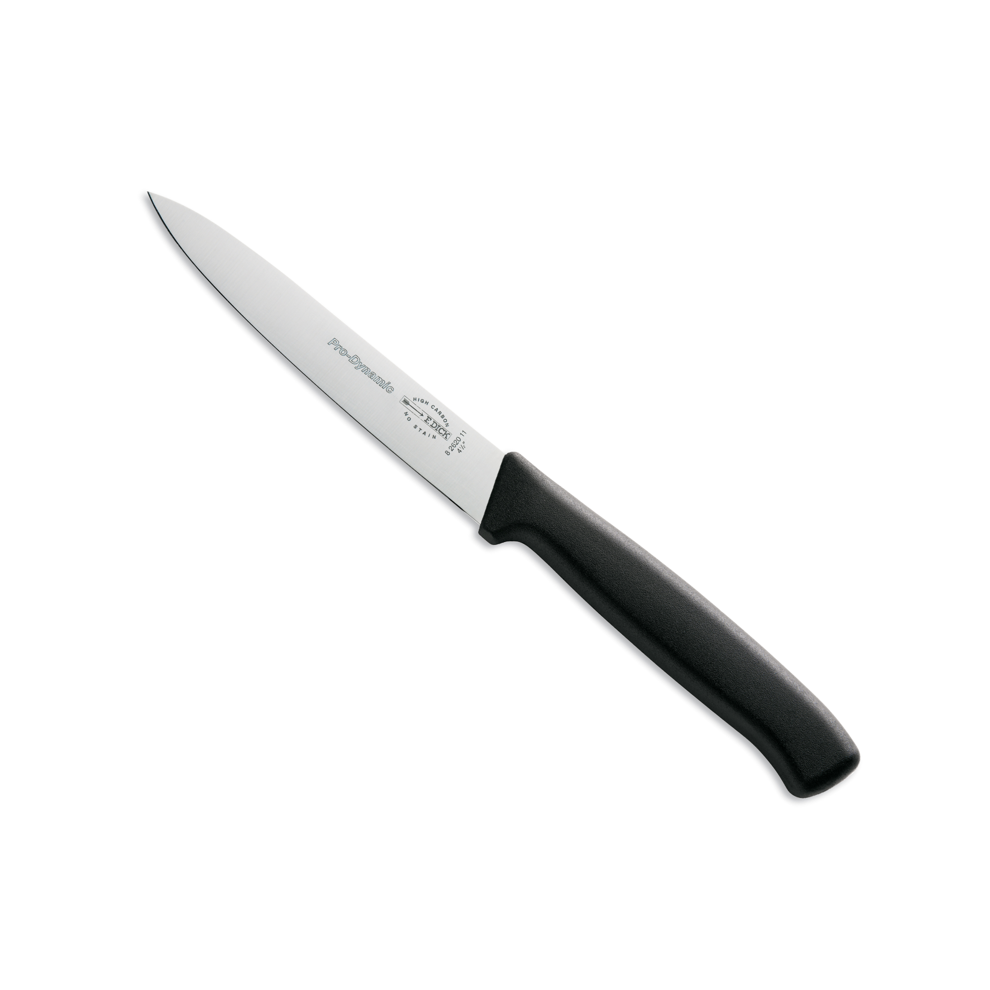 F.Dick Pro Dynamic Kitchen Knife, PointedTip SerratedEdge, 11cm Black, B/P