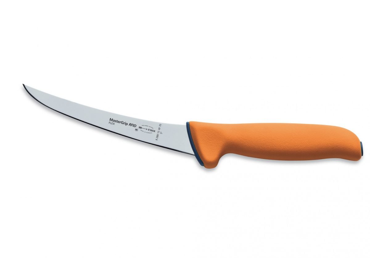F.Dick MasterGrip Boning Knife, Flexible, 13cm, Orange, S-S/P