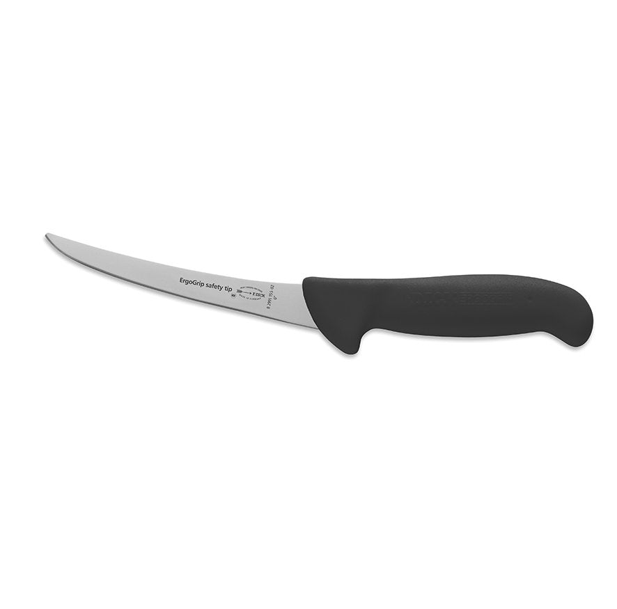 F.Dick ErgoGrip Boning Knife, Curved Blade, Stiff, 15cm, S-S/P