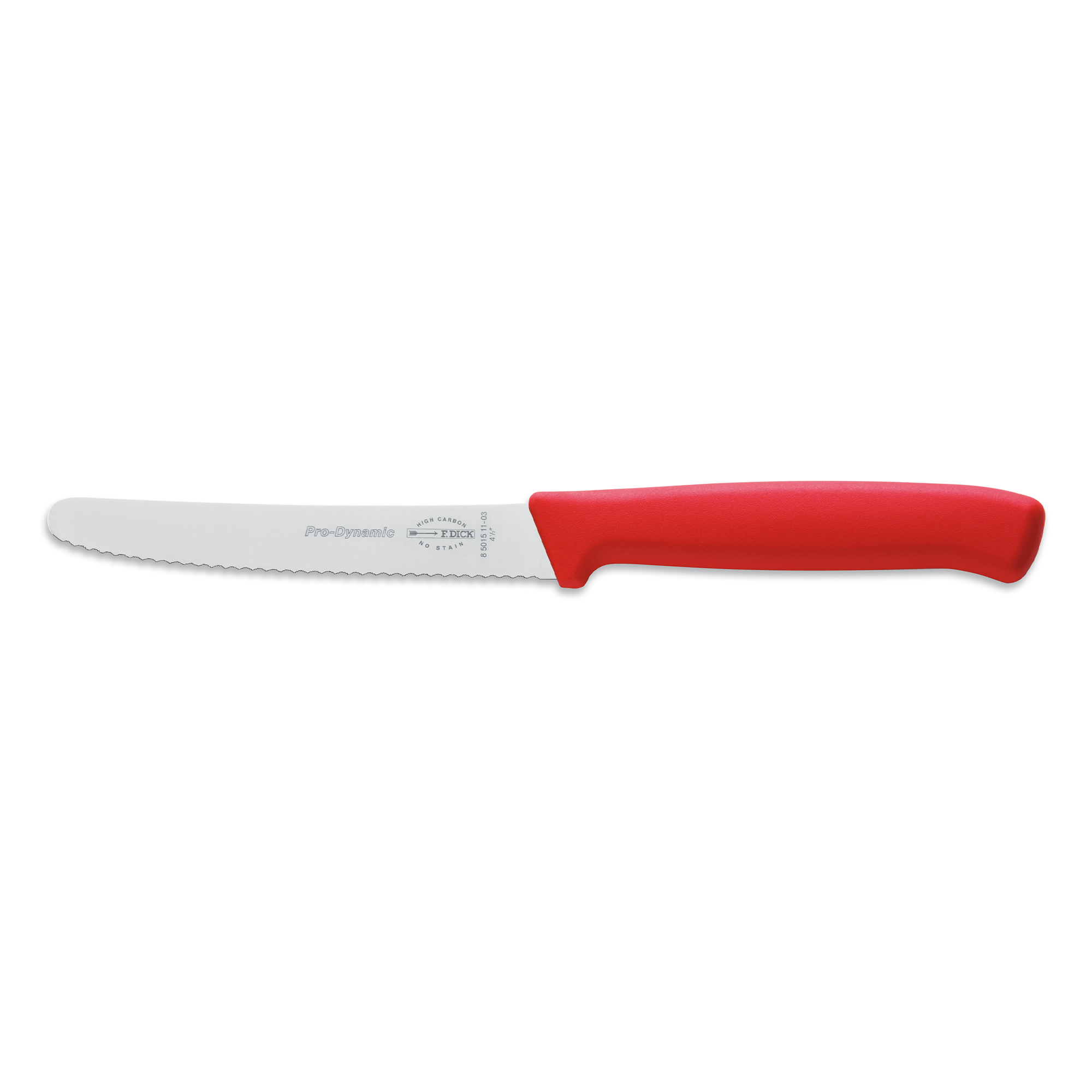 F.Dick Pro-Dynamic Utility Knife, Serrated Edge, 11cm, Red, B/P