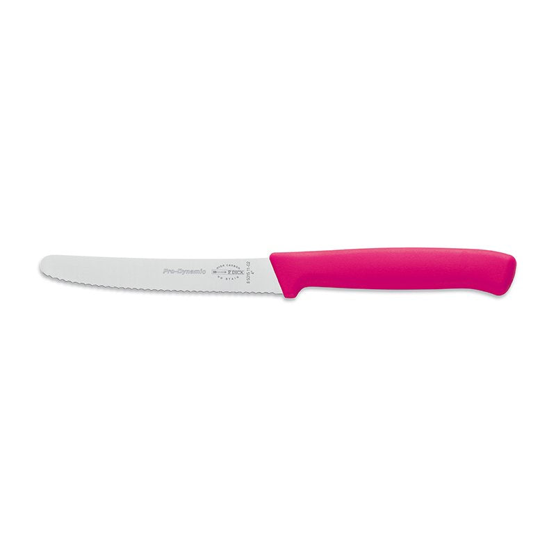 F.Dick Pro-Dynamic Utility Knife, Serrated Edge, 11cm, Pink, C&C/P