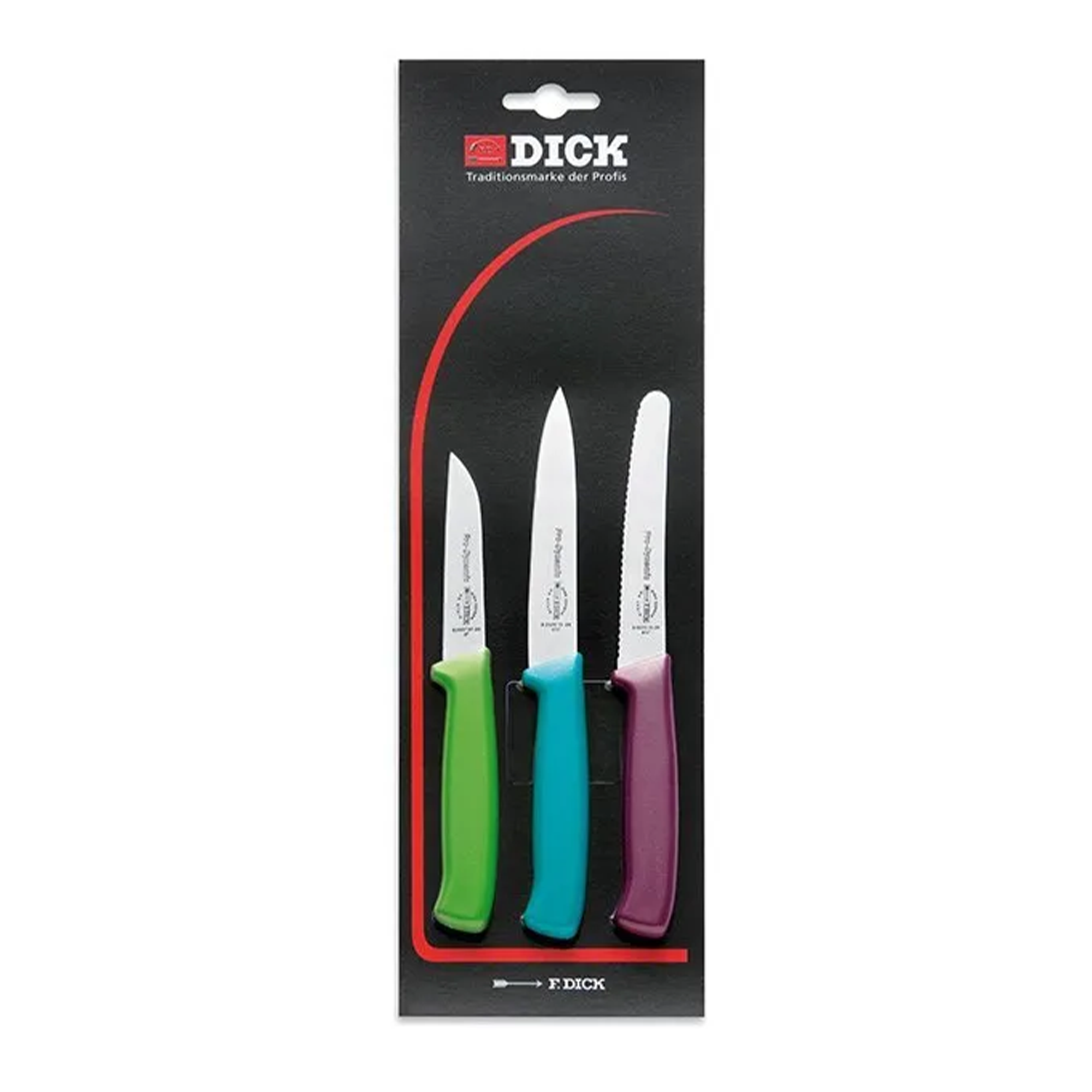 F.Dick Pro-Dynamic Kitchen Knife Set, 3pcs, 3 Colours, C&C/P
