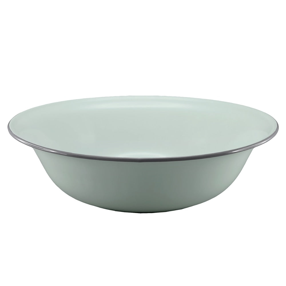 Falcon Enamel Wash Basin 40cm - Duck Egg Blue with Grey Rim