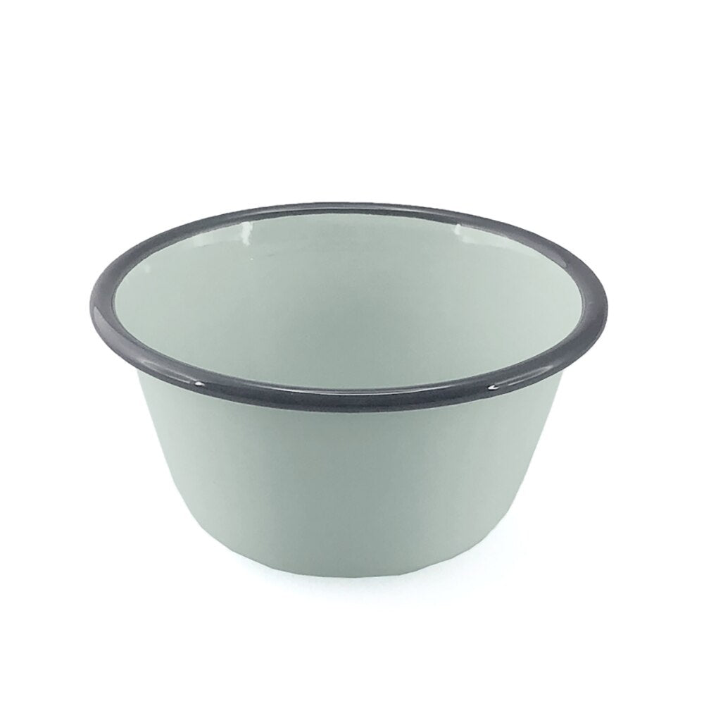 Falcon Enamel Pudding Basin 12cm (500ml) - Duck Egg Blue with Grey Rim