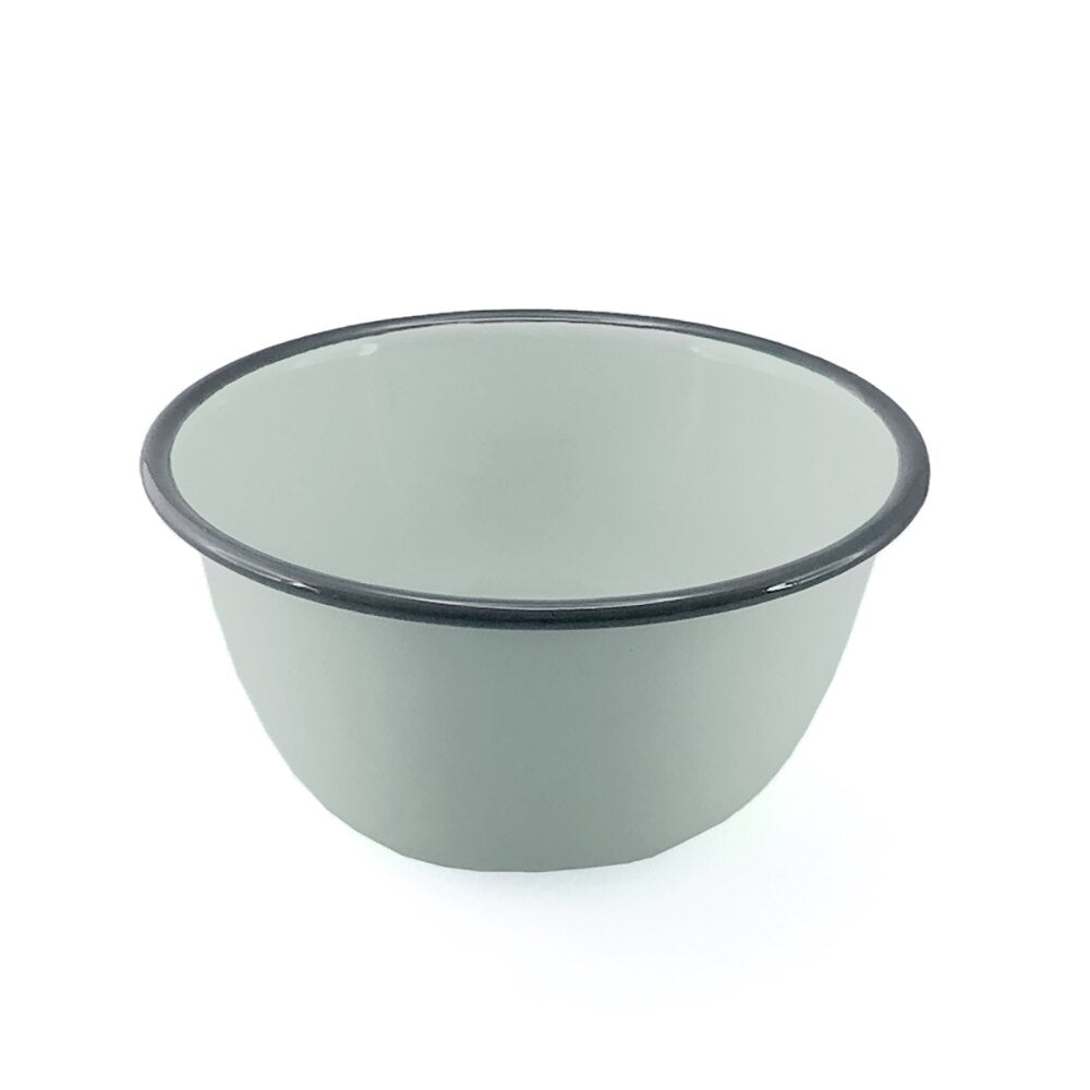 Falcon Enamel Pudding Basin 16cm (1.2L) - Duck Egg Blue with Grey Rim